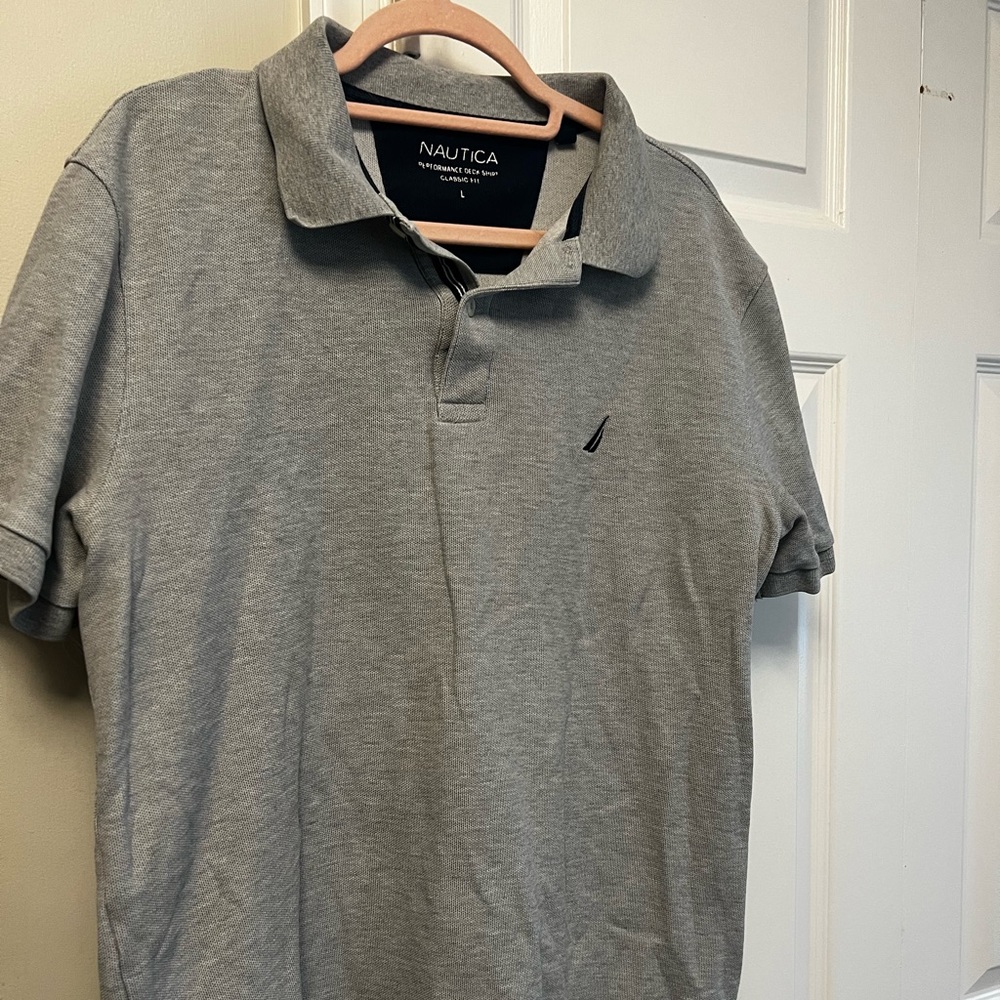 Men’s Gray Nautica Polo Shirt